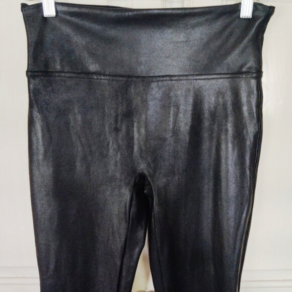 Spanx Faux Leather Leggings, Animal Print, White, Red Tops, 4 Piece, Sz Large - Picture 14 of 16